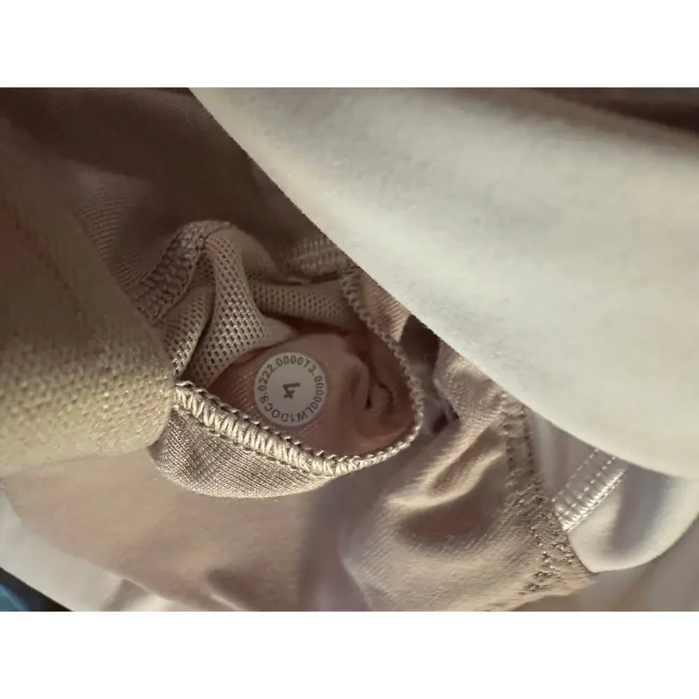 Women 4 Lululemon Court Crush Tennis Dress White Tank Nulu Travel Athletic
